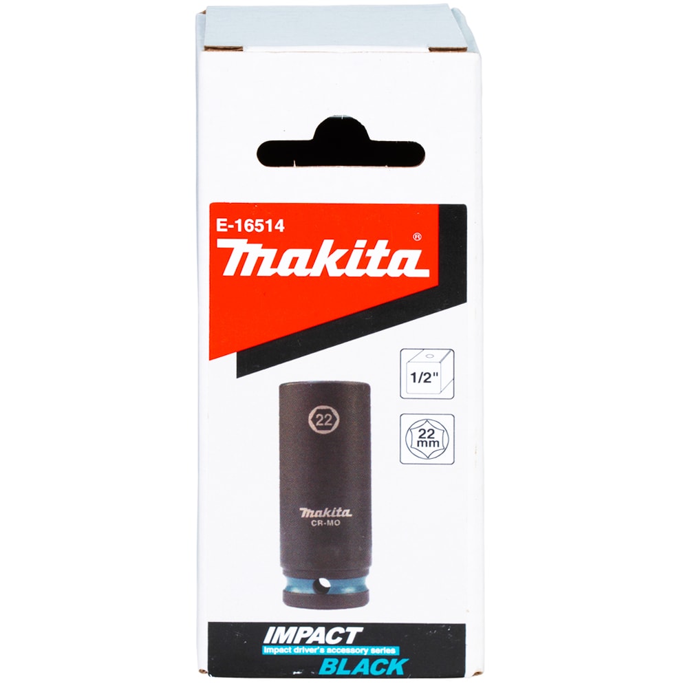 Головка ударная 1/2" 22 мм Impact Black (удлиненная), MAKITA