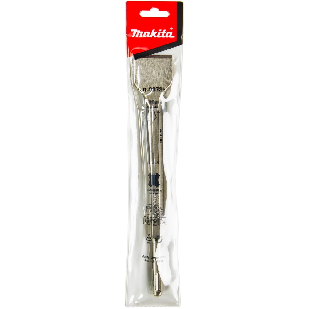 Зубило SDS-plus_Плоское 250х40 мм (1 шт), MAKITA