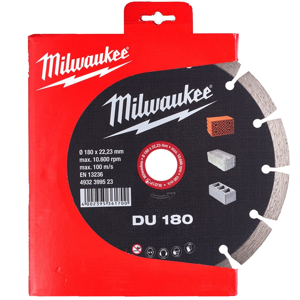 Алмазный круг по бетону / кирпичу DU 180x22,23 мм Milwaukee (4932399523)