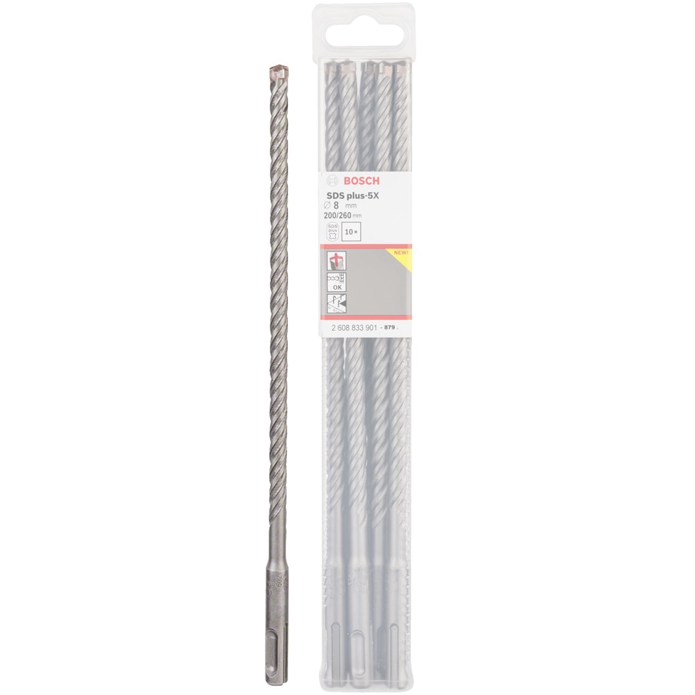 SDS-plus-5X бур, 8x200x260 мм (10 шт), BOSCH
