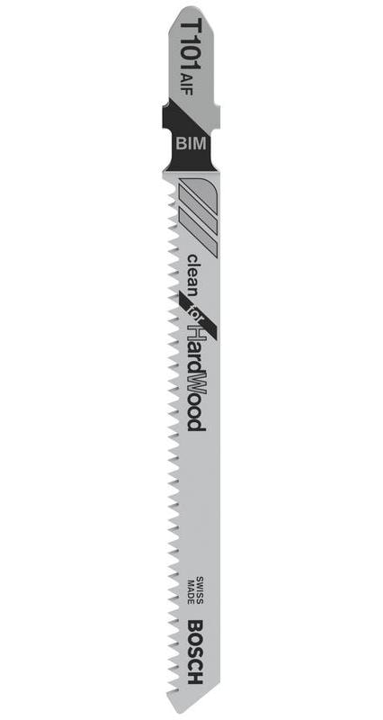 Пилка для лобзика T 101 AIF Clean for Hard Wood (5 шт), BOSCH, фото 2