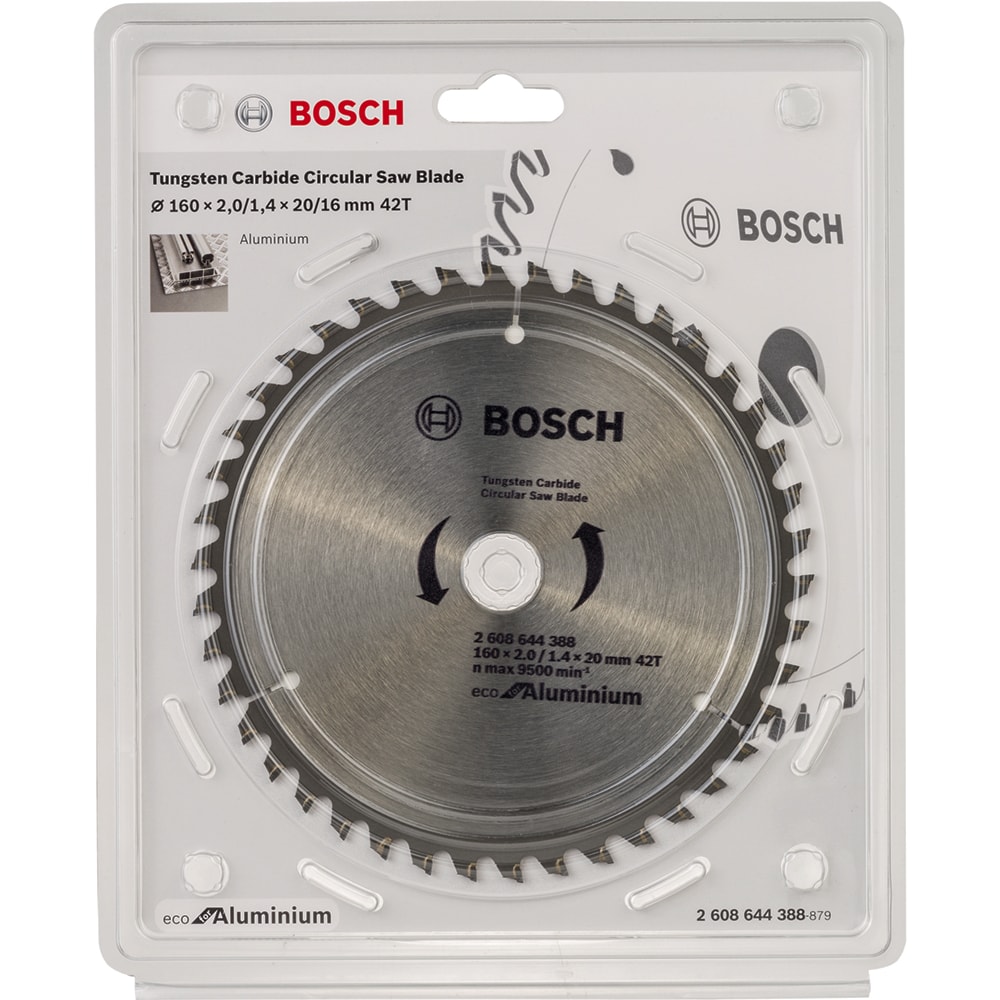 Диск пильный ECO 160х2,0х20 мм Z42 Aluminium, BOSCH
