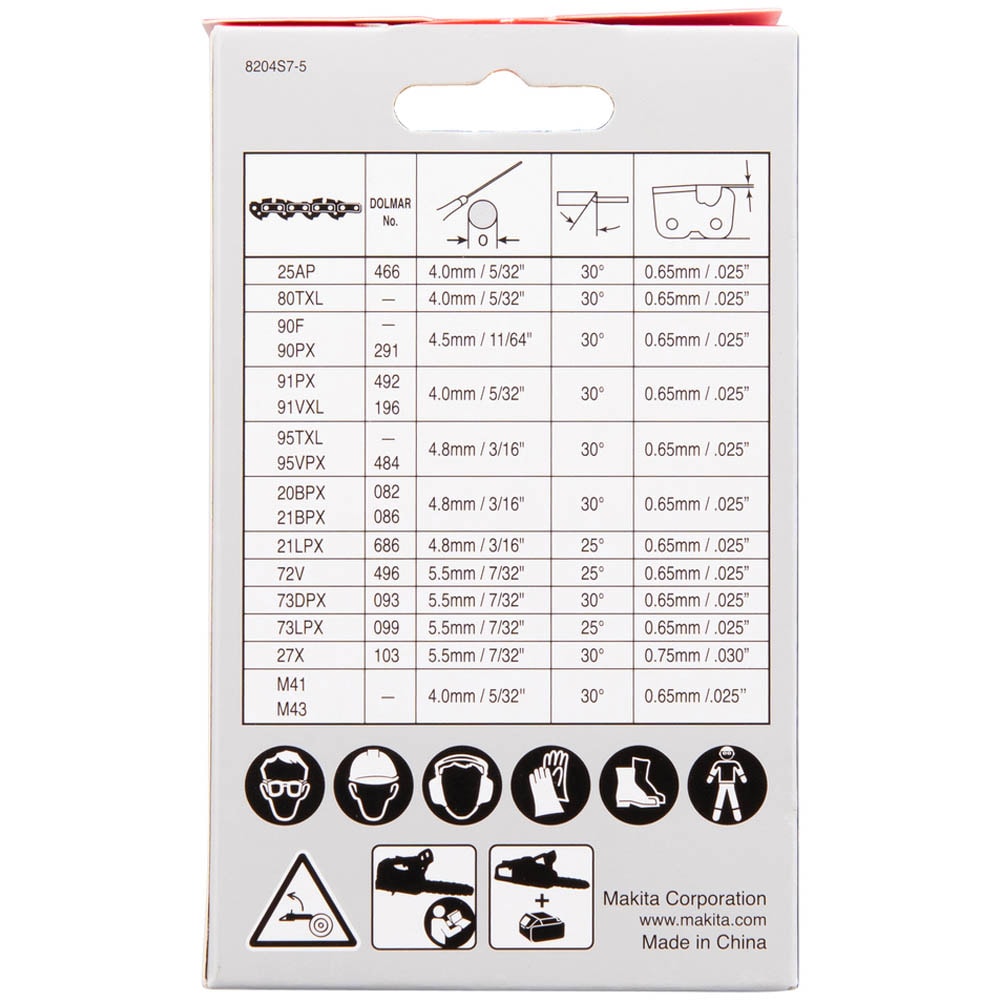 Цепь 35 см (3/8" 1,1 мм 52 зв) к пиле DUC353Z / DUC355Z / DUC356Z / DUC357Z / UC3520A MAKITA (1914F3-2), фото 2