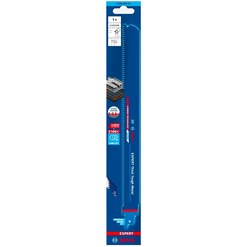 Пильное полотно S1255CHC EXPERT Thick Tough Metal (1 шт / 300 мм) BOSCH (2608900371)