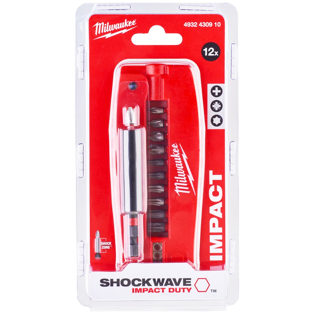 Набор бит Shockwave Impact Duty set 2 (12 шт) Milwaukee (4932430910)