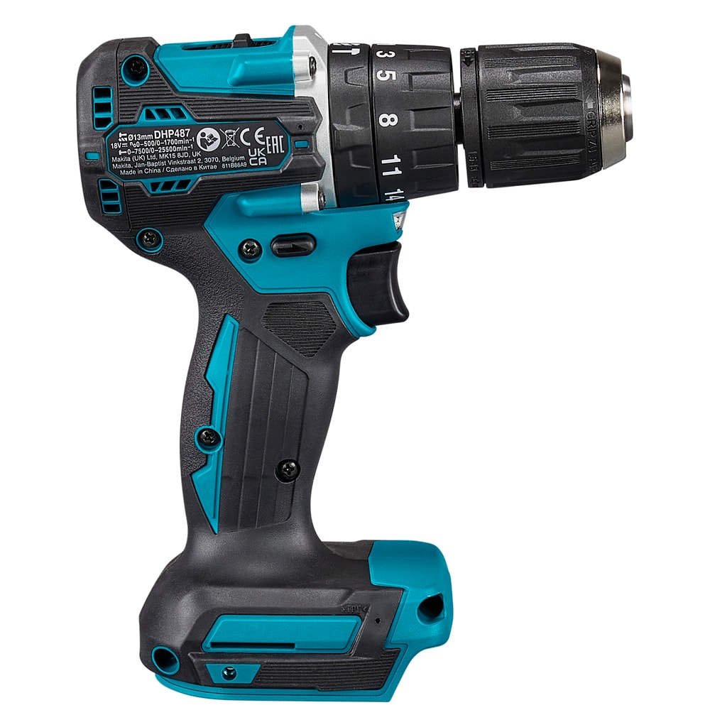 Дрель-шуруповерт ударная аккумуляторная DHP487Z (DHP 487 Z) MAKITA, фото 7
