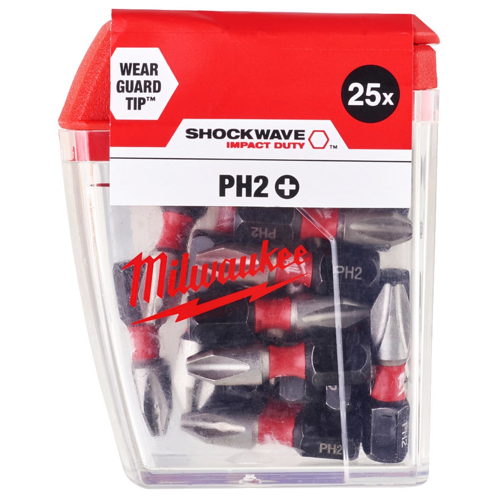 Бита Shockwave Impact Duty PH2 25 мм (25 шт) Milwaukee (4932430853), фото 3