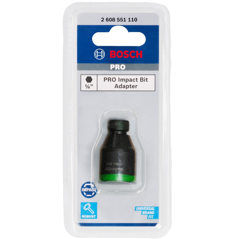 Адаптер ударный с 1/2" квадрат на 1/4" HEX, BOSCH