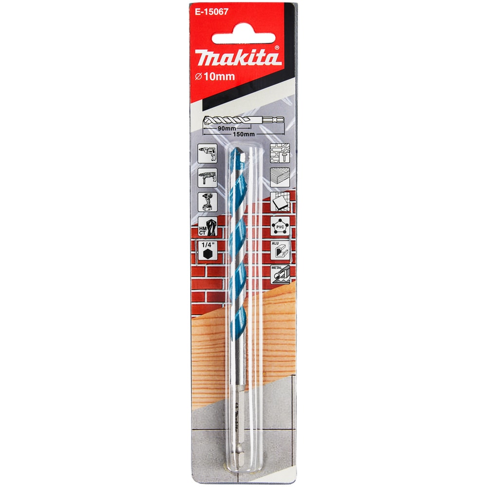 Сверло универсальное HEX 10x90x150 мм (1 шт), MAKITA