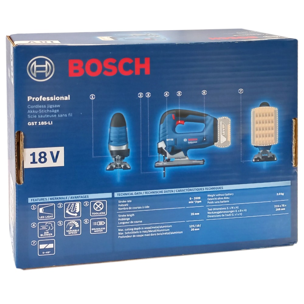 Лобзик аккумуляторный GST 185-LI Professional BOSCH (06015B3021), фото 3