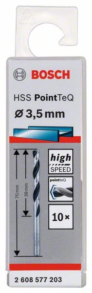 Сверло по металлу HSS PointTeQ 3,5 мм (10 шт), BOSCH