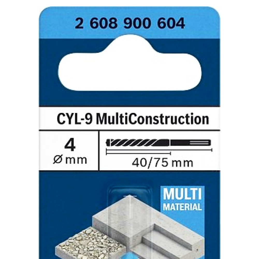 Сверло универсальное Expert CYL-9 MultiConstruction 4,0х40х75 мм, BOSCH, фото 2