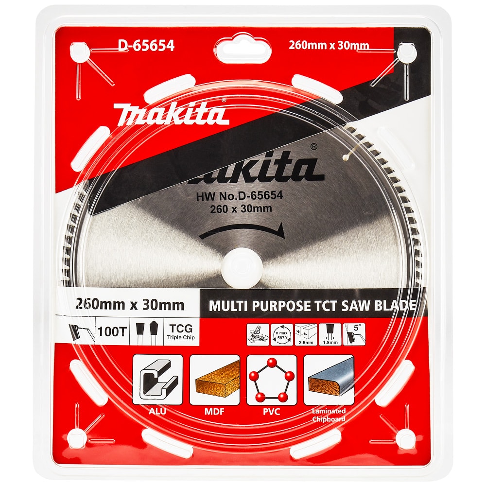 Диск пильный 260x2,6х30 мм Z100 Standard (алюминий), MAKITA