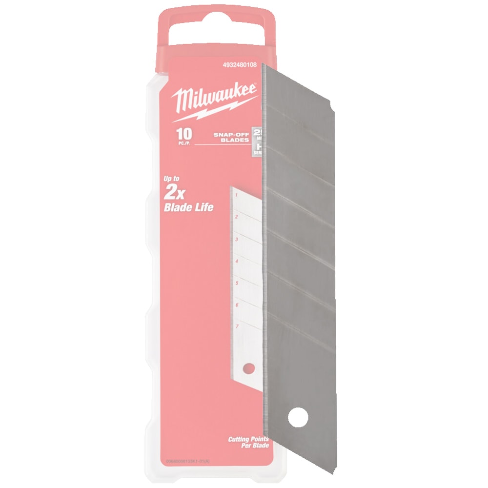 Запасное лезвие к ножу 25 мм (10 шт) к ножу Milwaukee (4932480108)