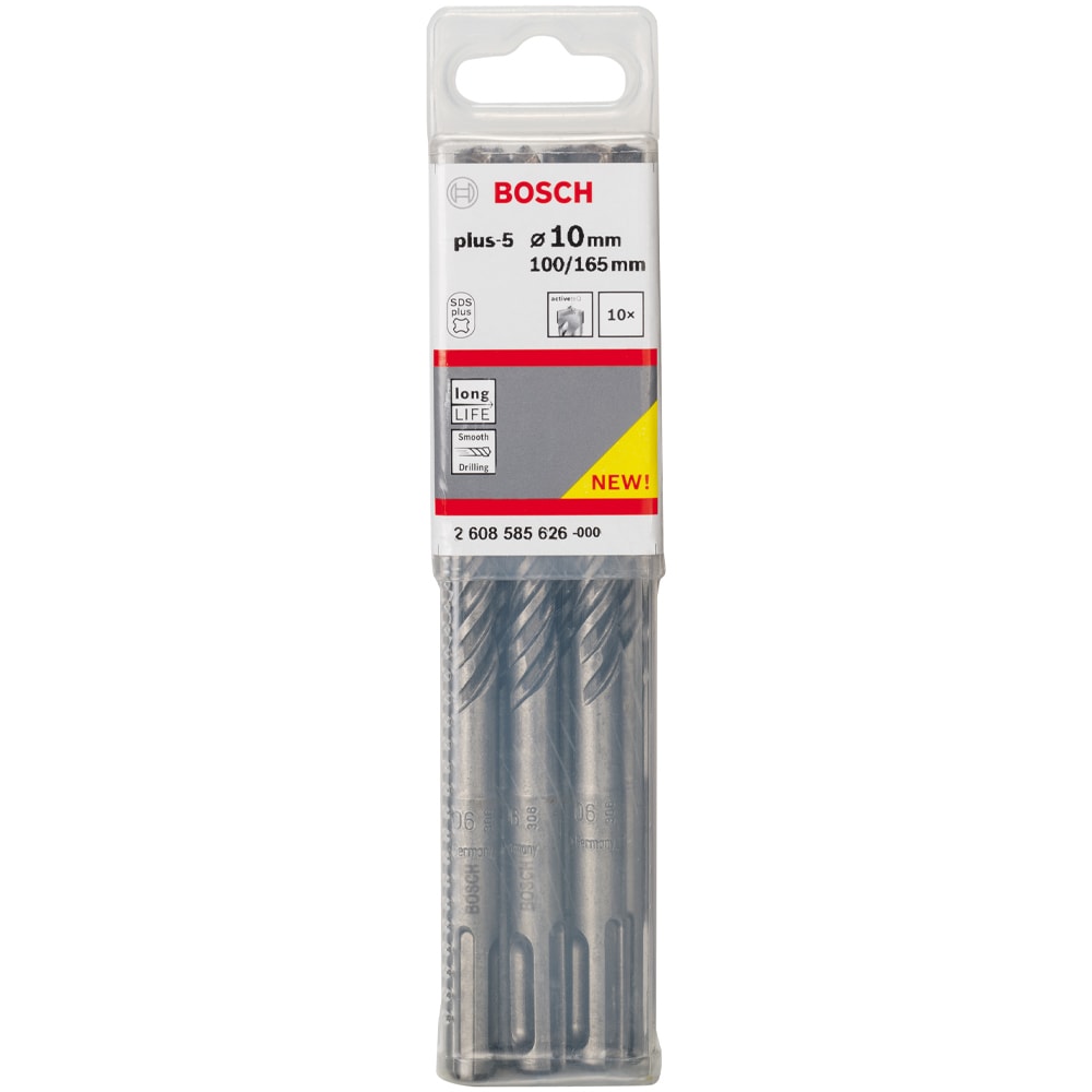 SDS-plus-5 бур, 10х100х165 мм (10 шт), BOSCH, фото 2