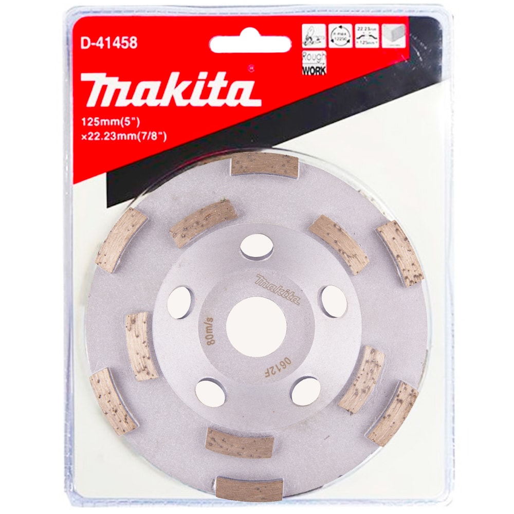 Алмазная шлифовальная чашка 125x22,23x5 мм двухрядная "Эконом" MAKITA (D-41458)