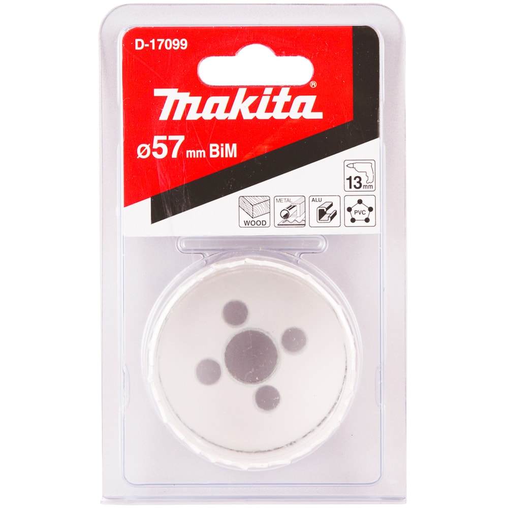 Коронка по дереву 57 мм (BiM / резьба 5/8"), MAKITA