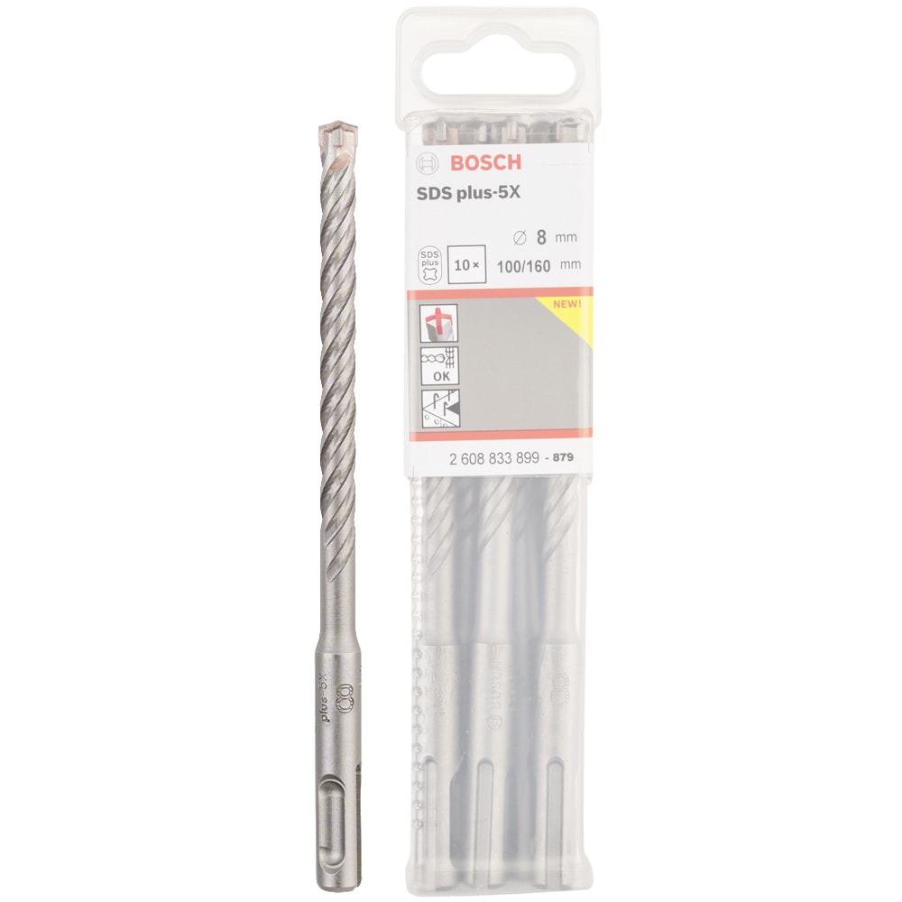 SDS-plus-5X бур, 8x100x160 мм (10 шт), BOSCH