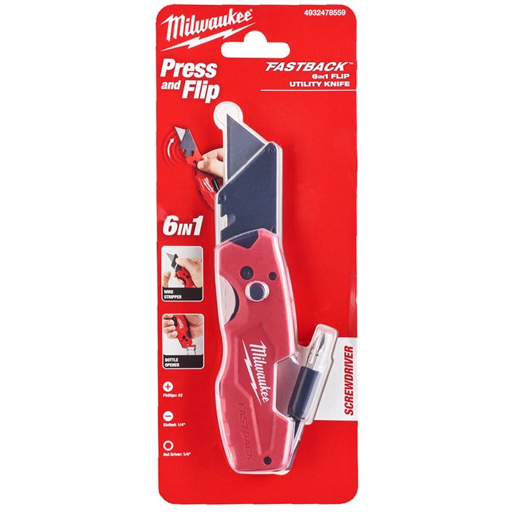 Нож выкидной FASTBACK 6 в 1 Milwaukee (4932478559)