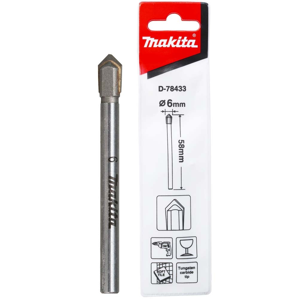 Сверло по плитке / стеклу GEN2 6x58 мм Makita (D-78433)