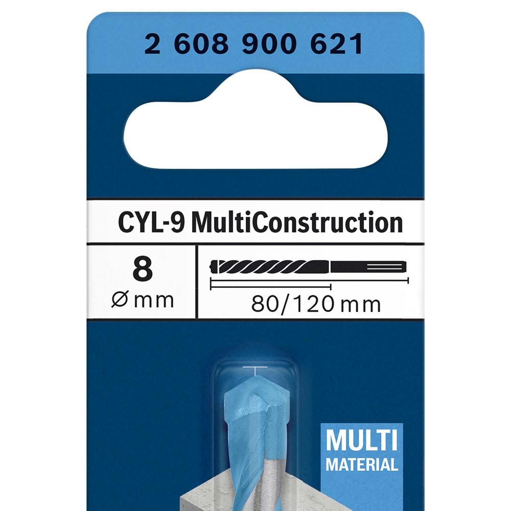 Сверло универсальное 8x80x120 мм EXPERT CYL-9 MultiConstruction BOSCH (2608900621), фото 2