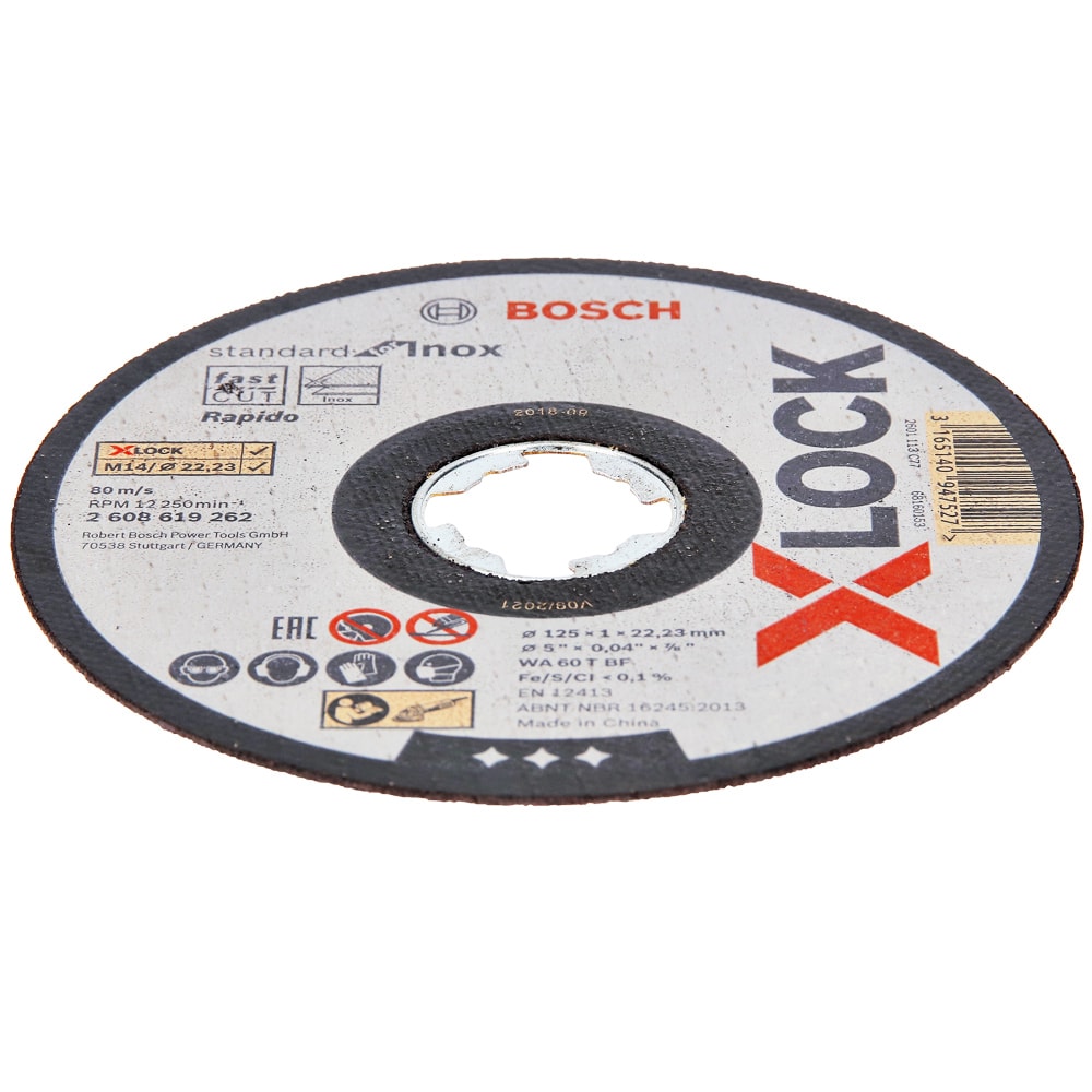 Круг отрезной X-Lock 125x1,0x22,23 мм Standard for Inox, BOSCH, фото 3
