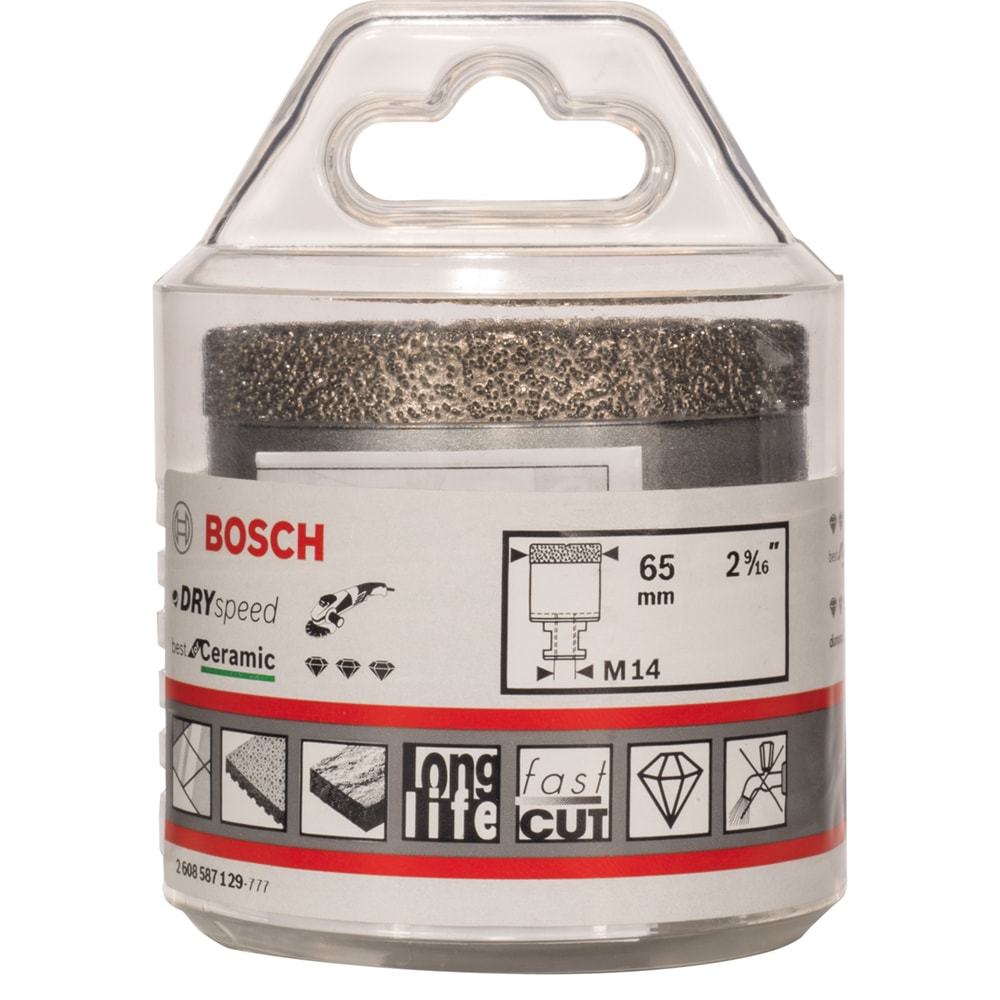 Коронка алмазная для УШМ 65 мм Dry Speed Best for Ceramic, BOSCH, фото 2