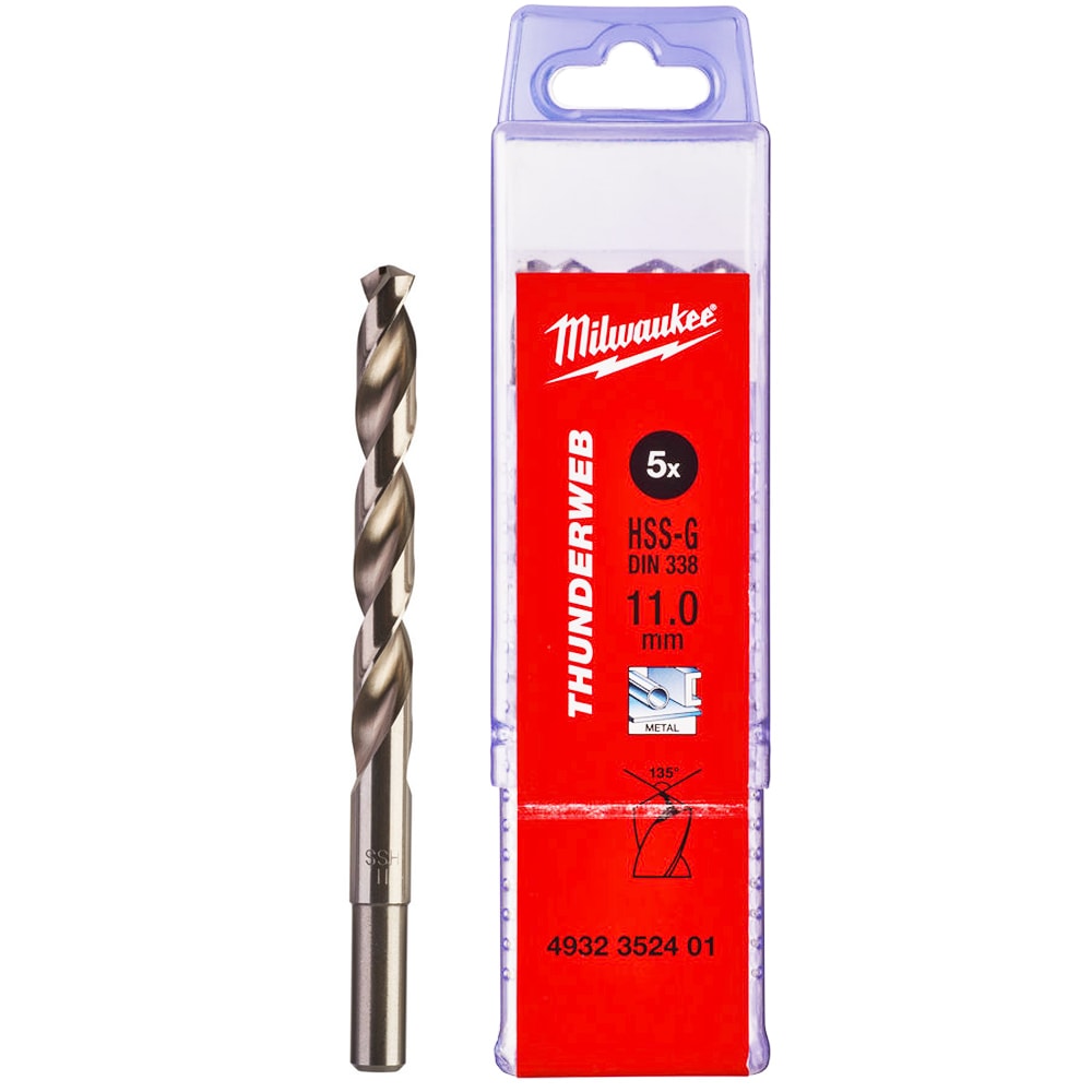 Сверло по металлу 11х142 мм HSS-G (5 шт) Thunderweb Milwaukee (4932352401)