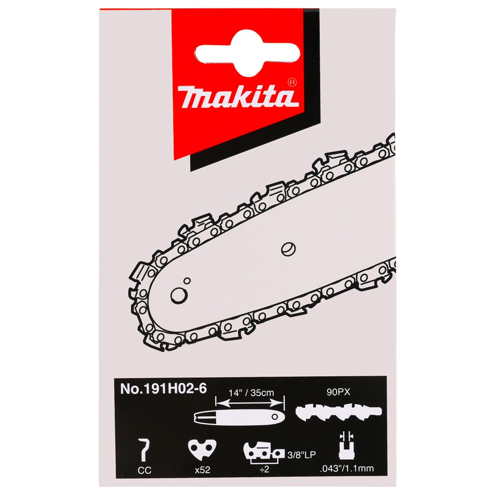 Цепь 35 см (3/8" 1,1 мм 52 зв) к пиле DUC353Z / DUC355Z / DUC356Z / DUC357Z / UC3520A MAKITA (191H02-6)