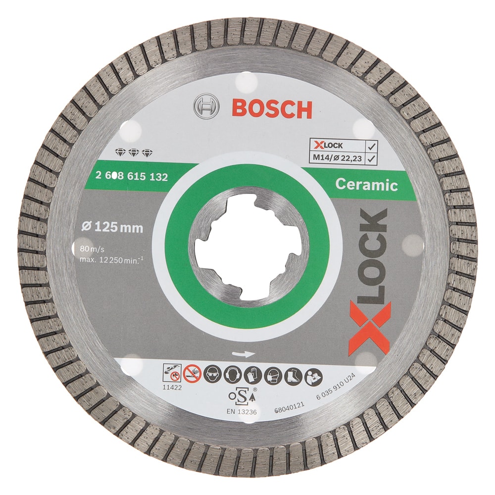 Алмазный круг X-LOCK Best for Ceramic Extraclean Turbo 125x1.4x22.23 мм BOSCH (2608615132), фото 2