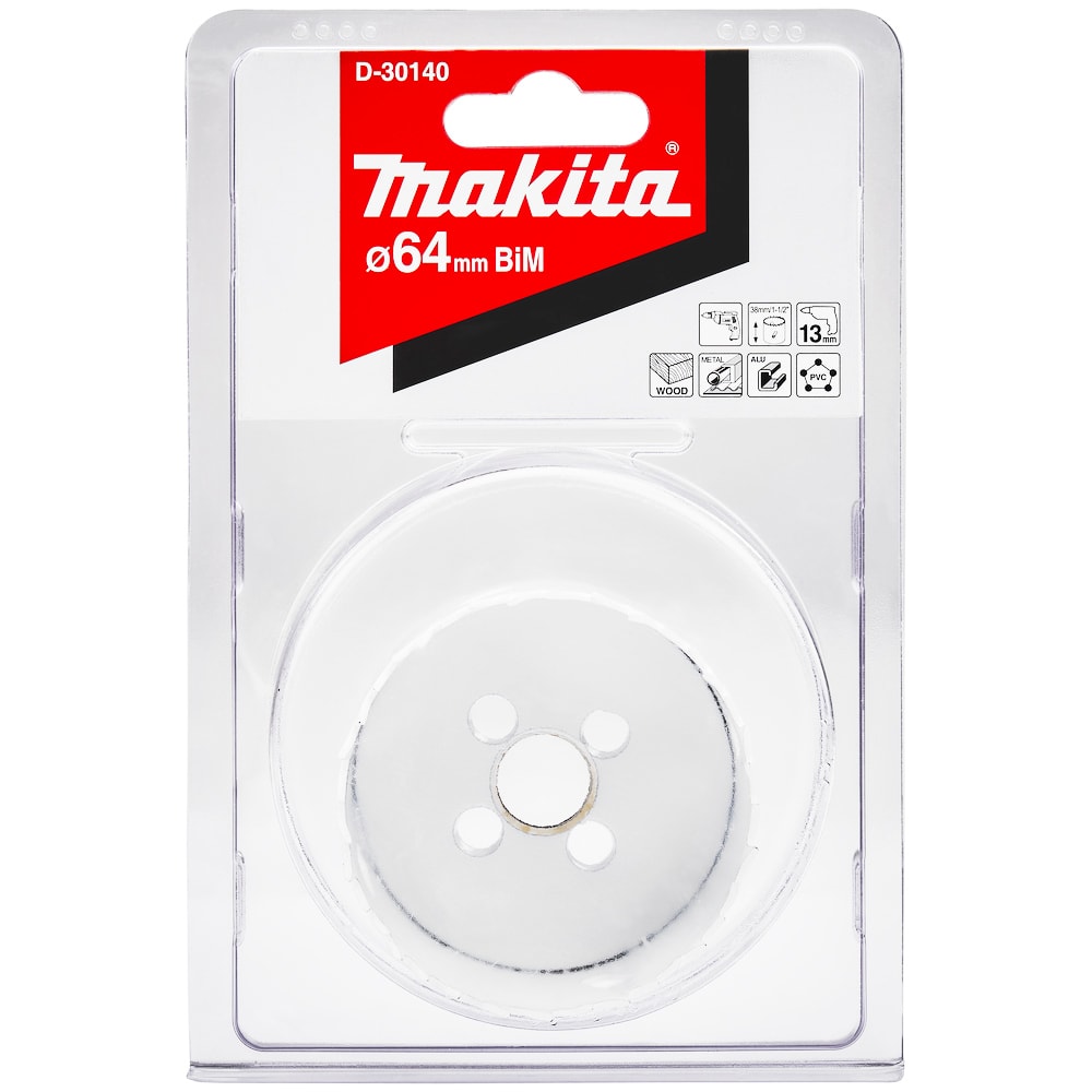 Коронка по дереву 64 мм (BiM / резьба 5/8"), MAKITA