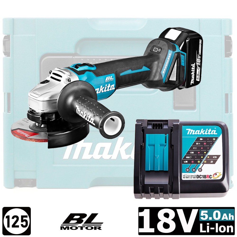 Угловая шлифмашина аккумуляторная DGA504RT (DGA 504 RT) MAKITA