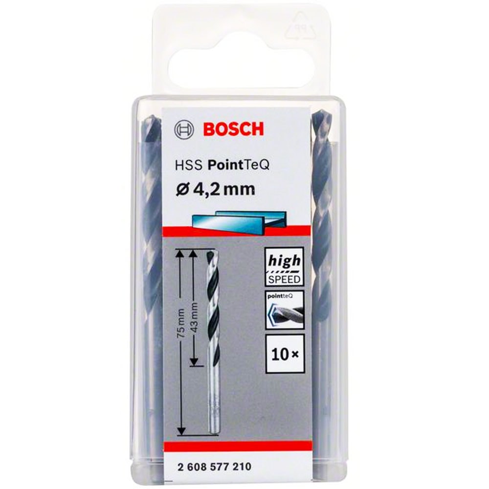 Сверло по металлу 4,2х75 мм HSS PointTeQ BOSCH (2608577210)