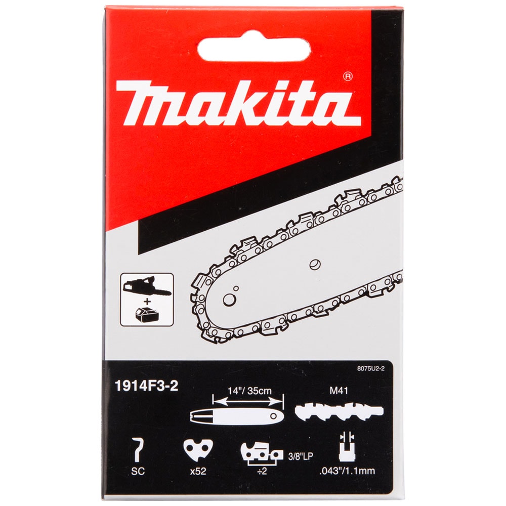 Цепь 35 см (3/8" 1,1 мм 52 зв) к пиле DUC353Z / DUC355Z / DUC356Z / DUC357Z / UC3520A MAKITA (1914F3-2)