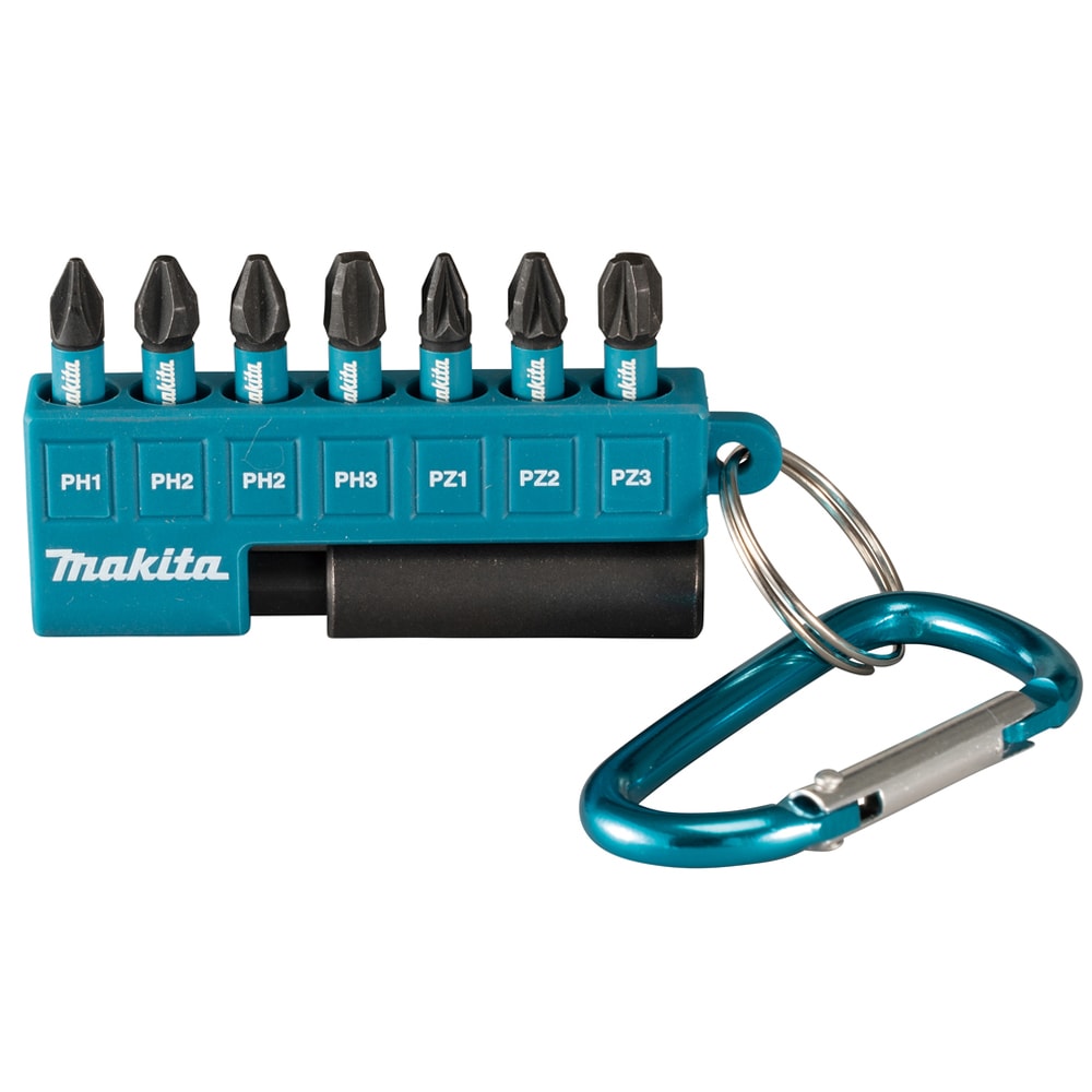 Набор ударных бит Impact Black 25 мм (8 шт) с карабином MAKITA (E-11994), фото 3