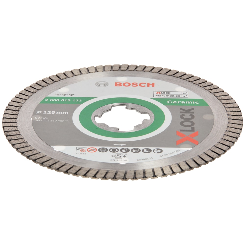 Алмазный круг X-LOCK Best for Ceramic Extraclean Turbo 125x1.4x22.23 мм BOSCH (2608615132), фото 3