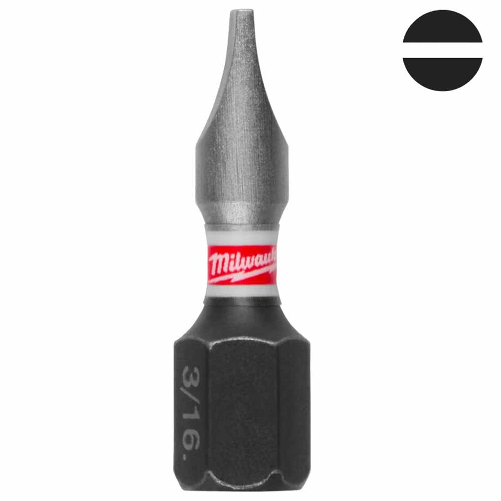 Бита ударная Shockwave Impact Duty SL 1.2x6.5 25 мм (3 шт) Milwaukee (4932500388), фото 2