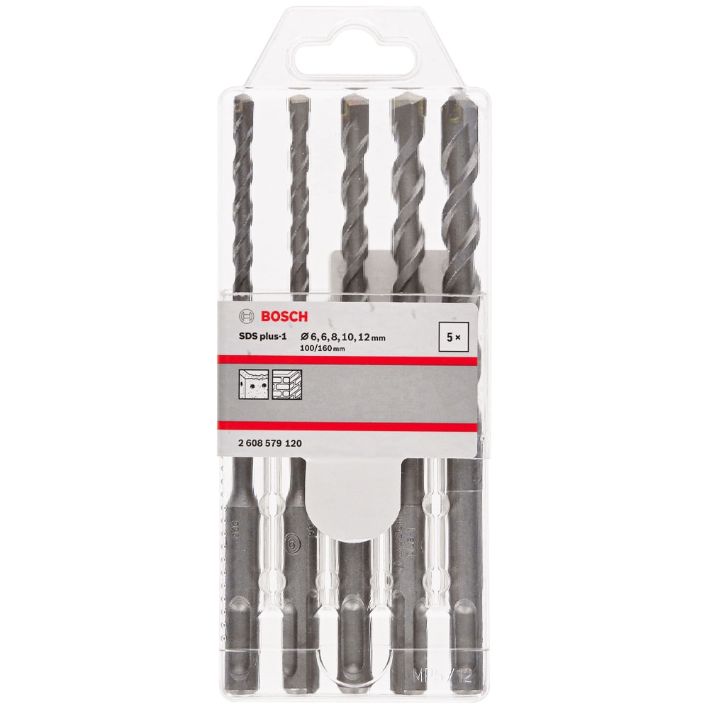 Набор_Буры SDS-plus -1 (6/6/8/10/12x160 мм), BOSCH