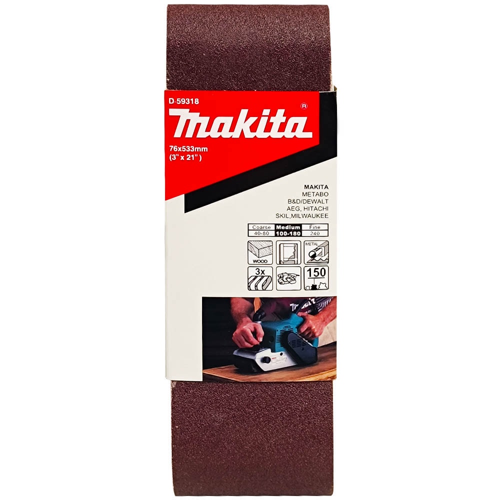Лента шлифовальная 76х533 мм A150 (3 шт), MAKITA