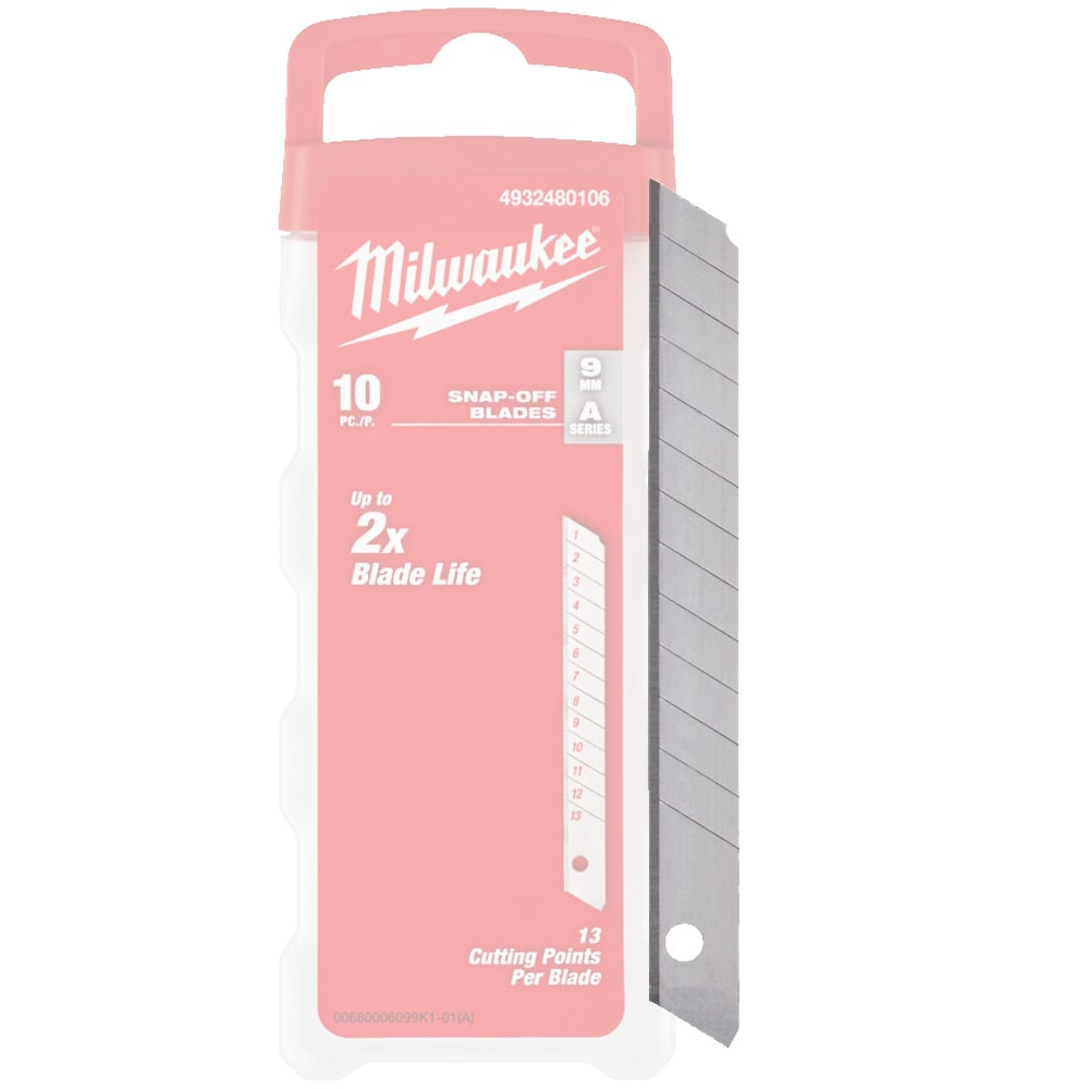 Запасное лезвие 9 мм к ножу (10 шт) Milwaukee (4932480106)