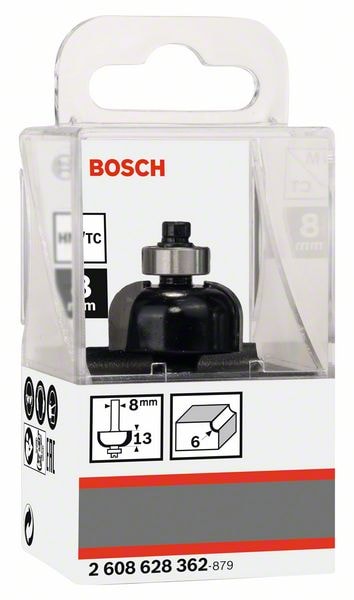 Фреза__Галтельная R 6 D13x53 / хв 8 мм, BOSCH, фото 2