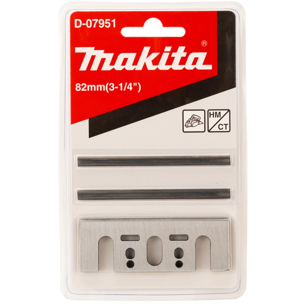 Нож к рубанку 82 мм HM/CT 2 широких / 2 узких (KP0800 / 0810), MAKITA
