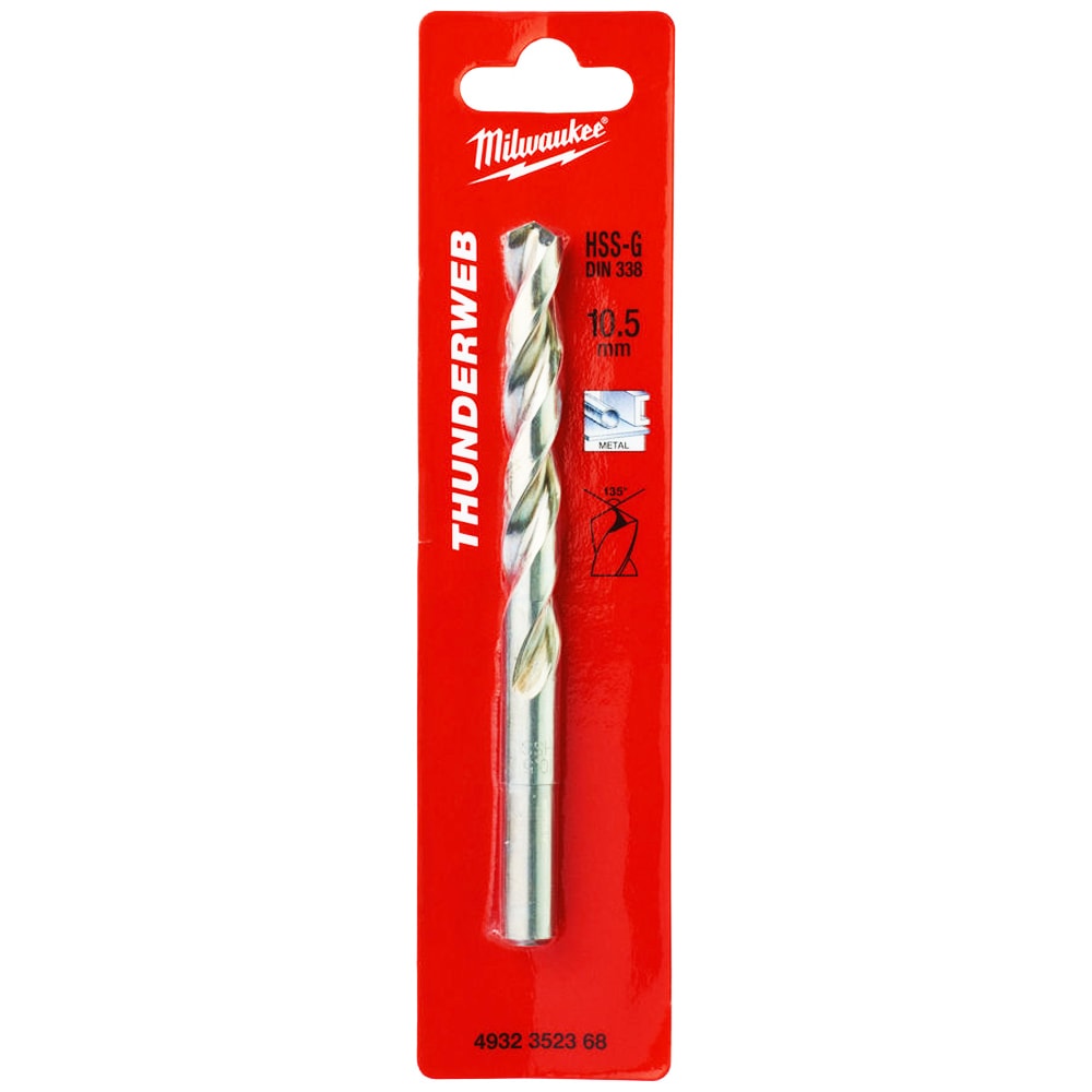 Сверло по металлу 10,5x133 мм HSS-G Thunderweb Milwaukee (4932352368)