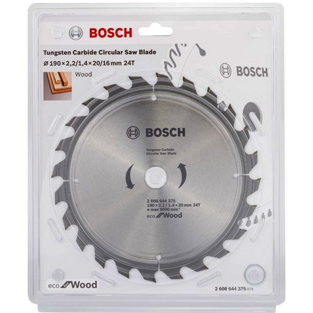 Диск пильный ECO 190х2,2х20/16 мм Z24 Wood, BOSCH