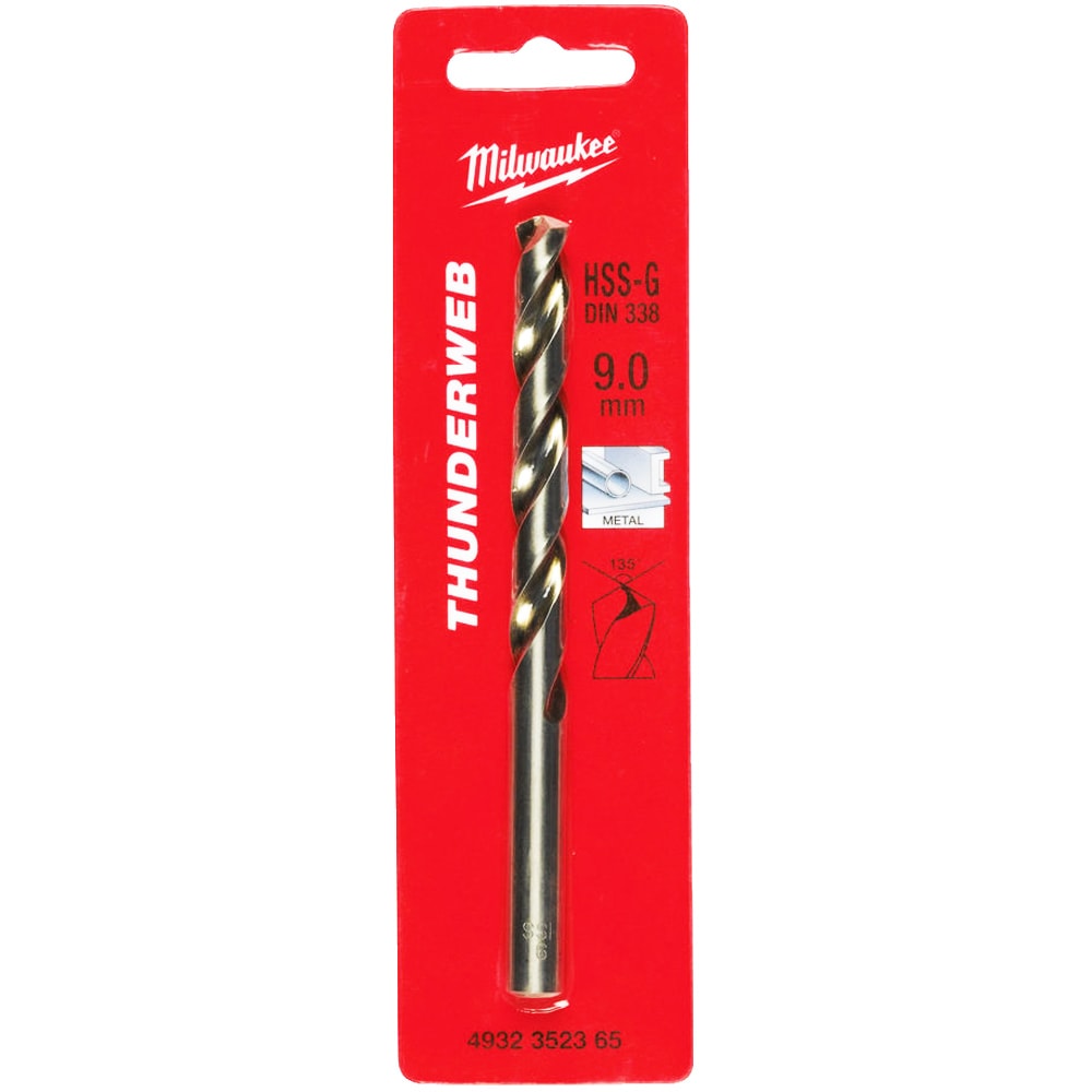 Сверло по металлу 9x125 мм HSS-G (1 шт) Thunderweb Milwaukee (4932352365)