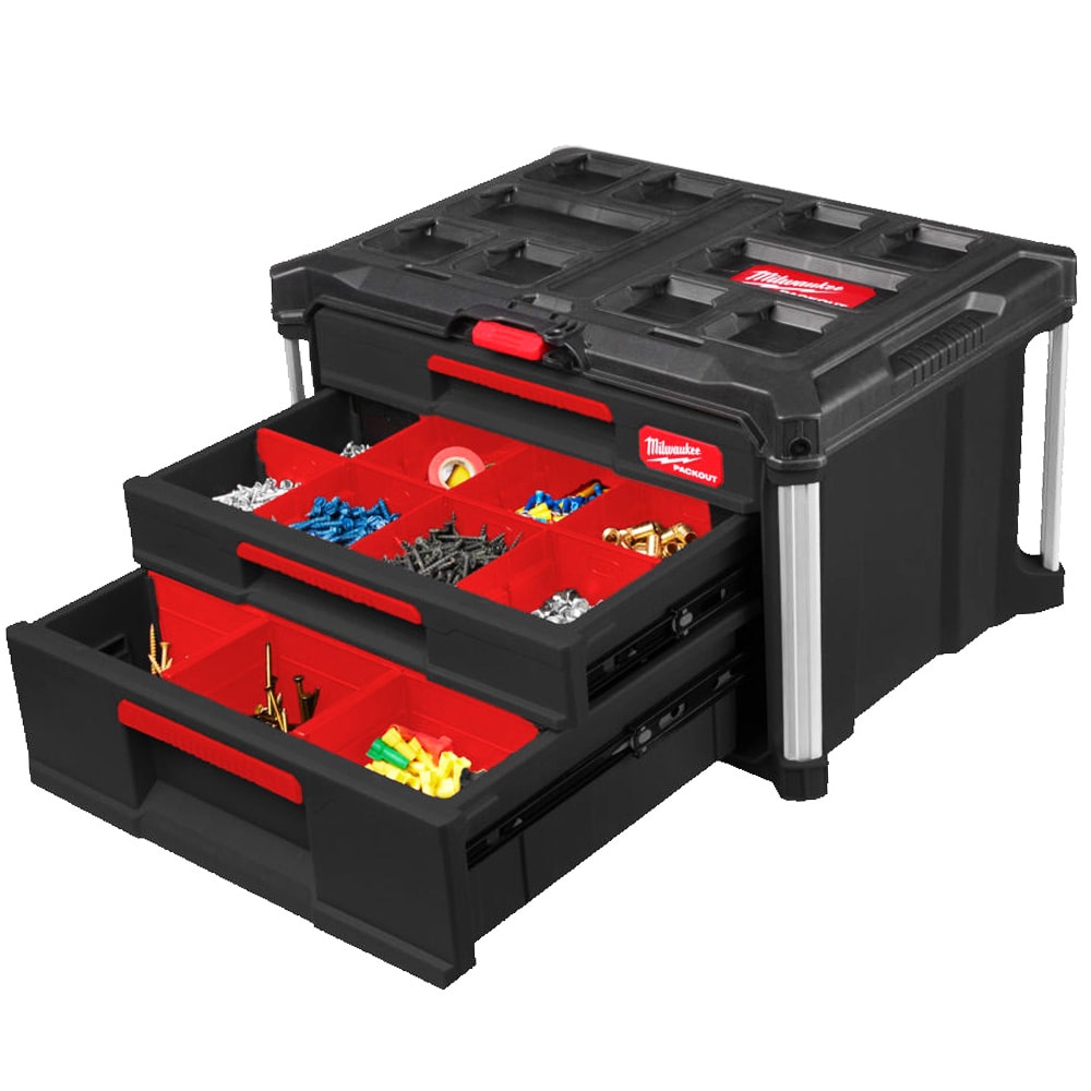Кейс с выдвижными отсеками 2+1 PACKOUT DRAWER BOX Milwaukee (4932493190), фото 4