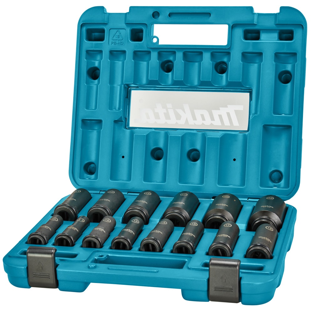 Набор_Головки торцевые ударные 1/2" 10 - 32 мм Impact Black (14 шт / кейс), MAKITA, фото 2