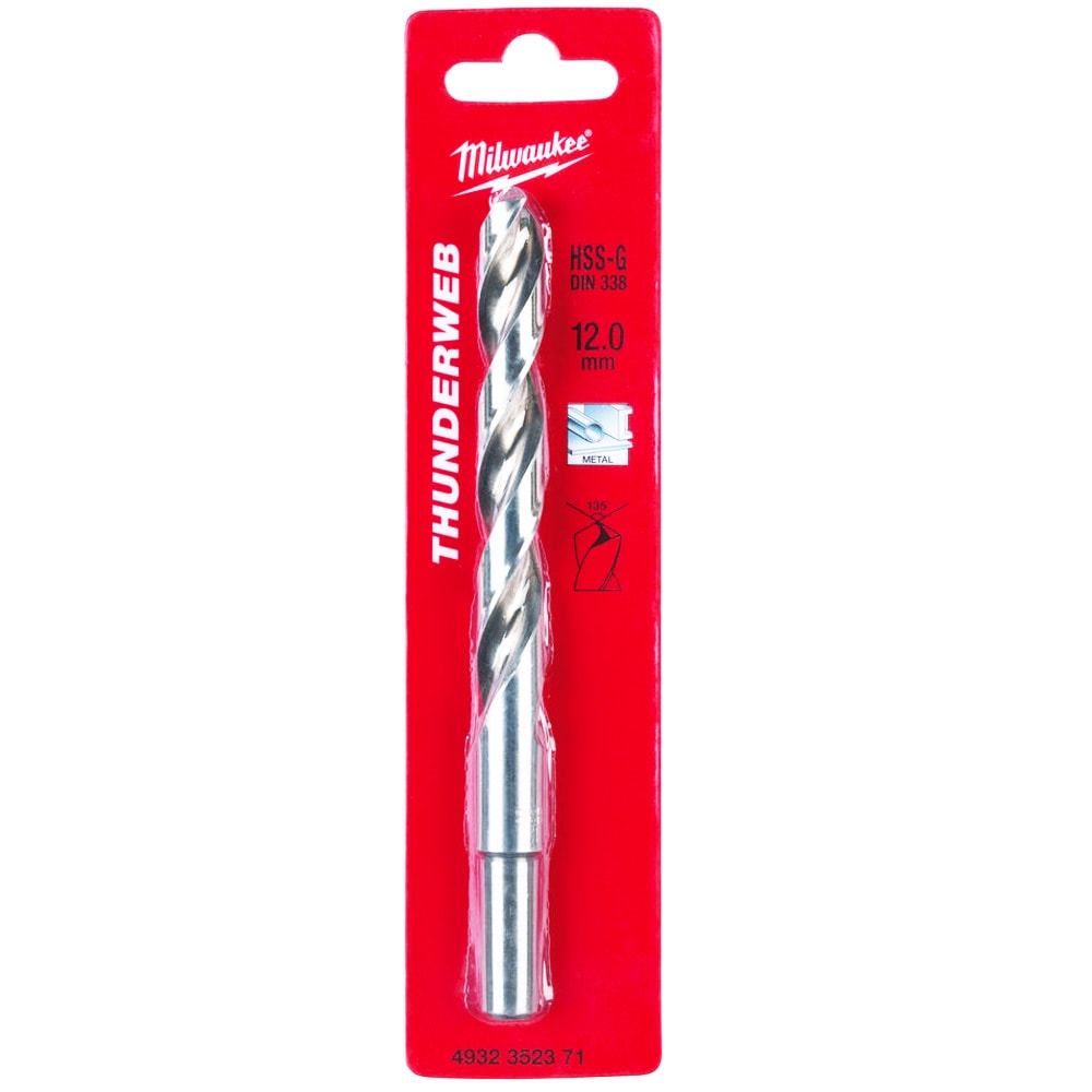 Сверло по металлу 12x151 мм HSS-G (1 шт) Thunderweb Milwaukee (4932352371)