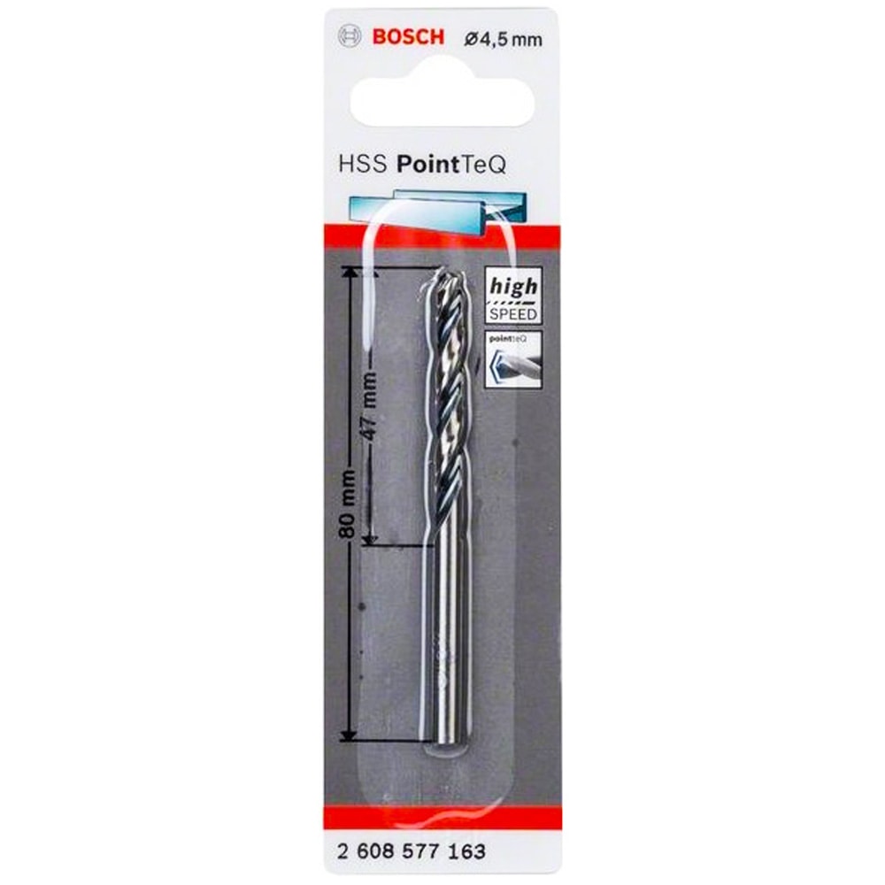 Сверло по металлу HSS PointTeQ 4,5 мм (1 шт), BOSCH
