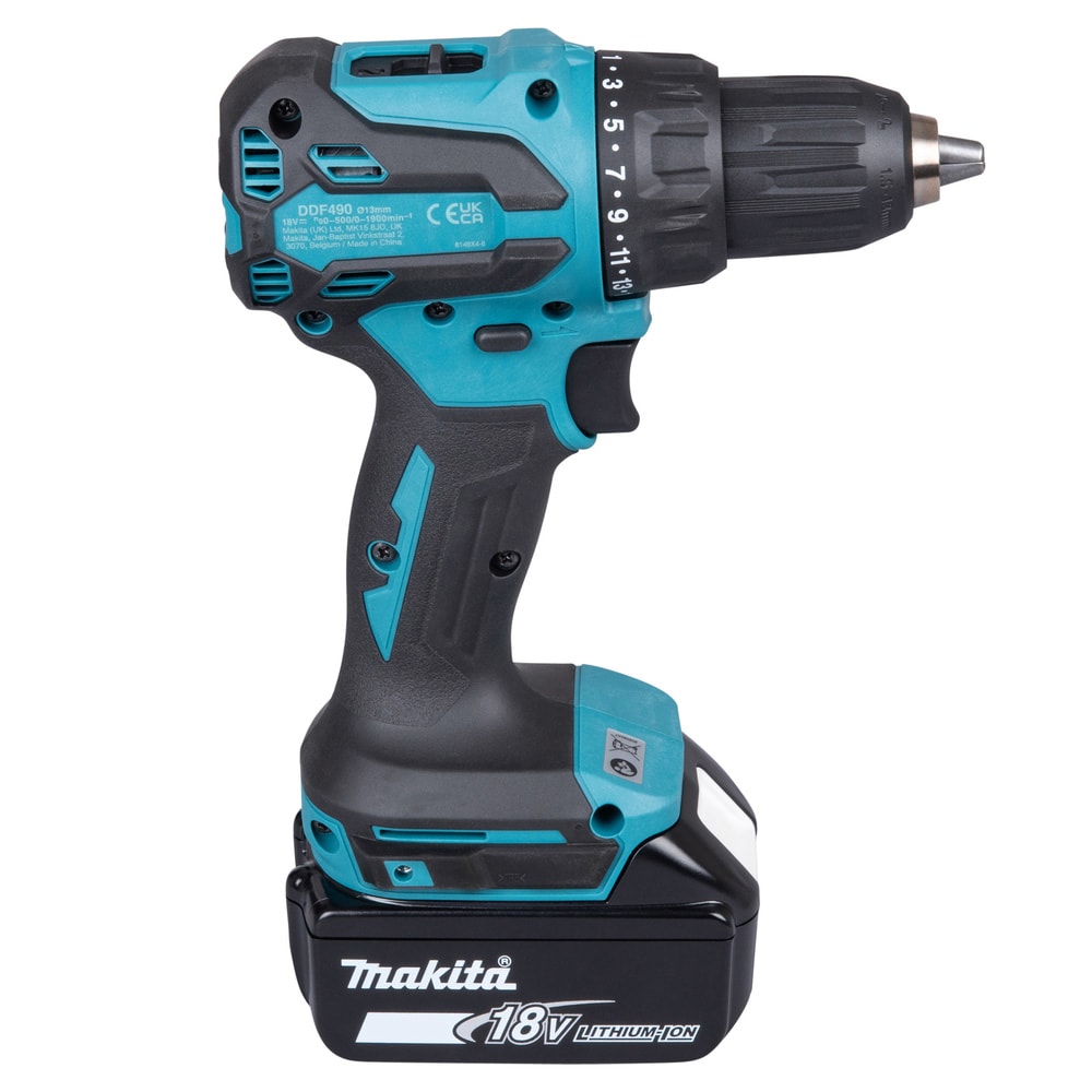 Дрель-шуруповерт аккумуляторная DDF490SF1J (DDF 490 SF1J) MAKITA, фото 10